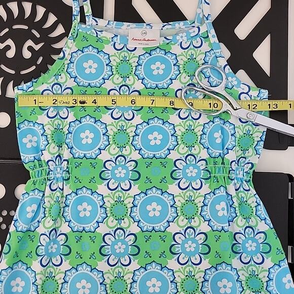 Hanna Andersson Girl's Summer Bundle Green Blue Dress Shirt Tank Size 6-7 - Picture 15 of 16